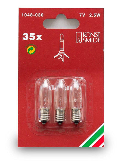 3x Topbirne E10 7V 2,5W 1048-030