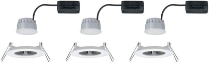 Paulmann EBL Set Nova Coin 3-stepdim rd starr LED 3x6,5W 2700K 230V Weiß matt/Alu
