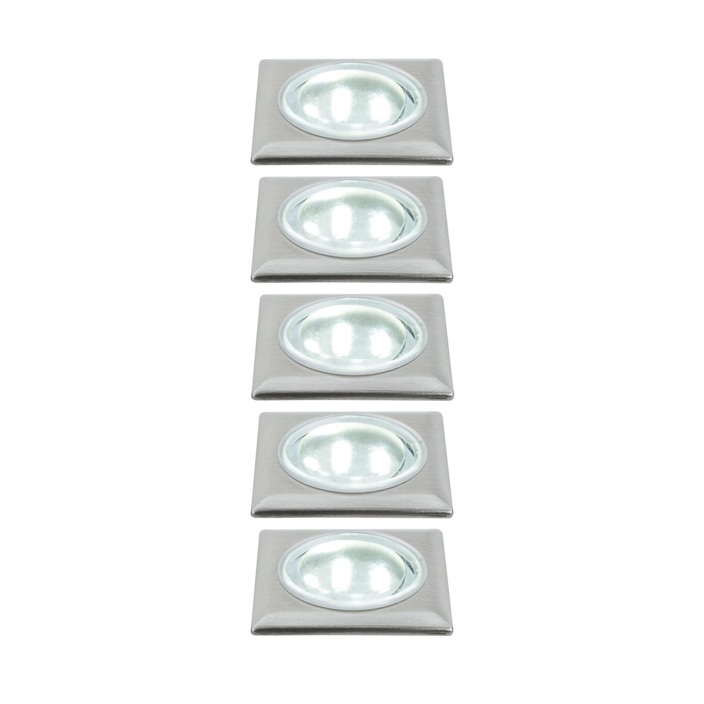 TIP NP Mini EBL LED eckig 5x0,5W 3,6VA 230/12V 35x35mm Eisen geb./ Metall