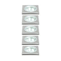 TIP NP Mini EBL LED eckig 5x0,5W 3,6VA 230/12V 35x35mm Eisen geb./ Metall