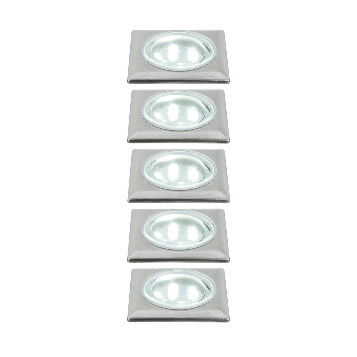 TIP NP Mini EBL LED eckig 5x0,5W 3,6VA 230/12V 35x35mm Eisen geb./ Metall