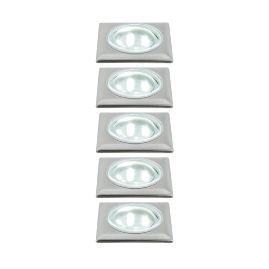 TIP NP Mini EBL LED eckig 5x0,5W 3,6VA 230/12V 35x35mm Eisen geb./ Metall