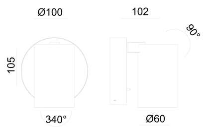 Deko-Light Can Tilt Round, 1x 7,5 W GU10, Weiß