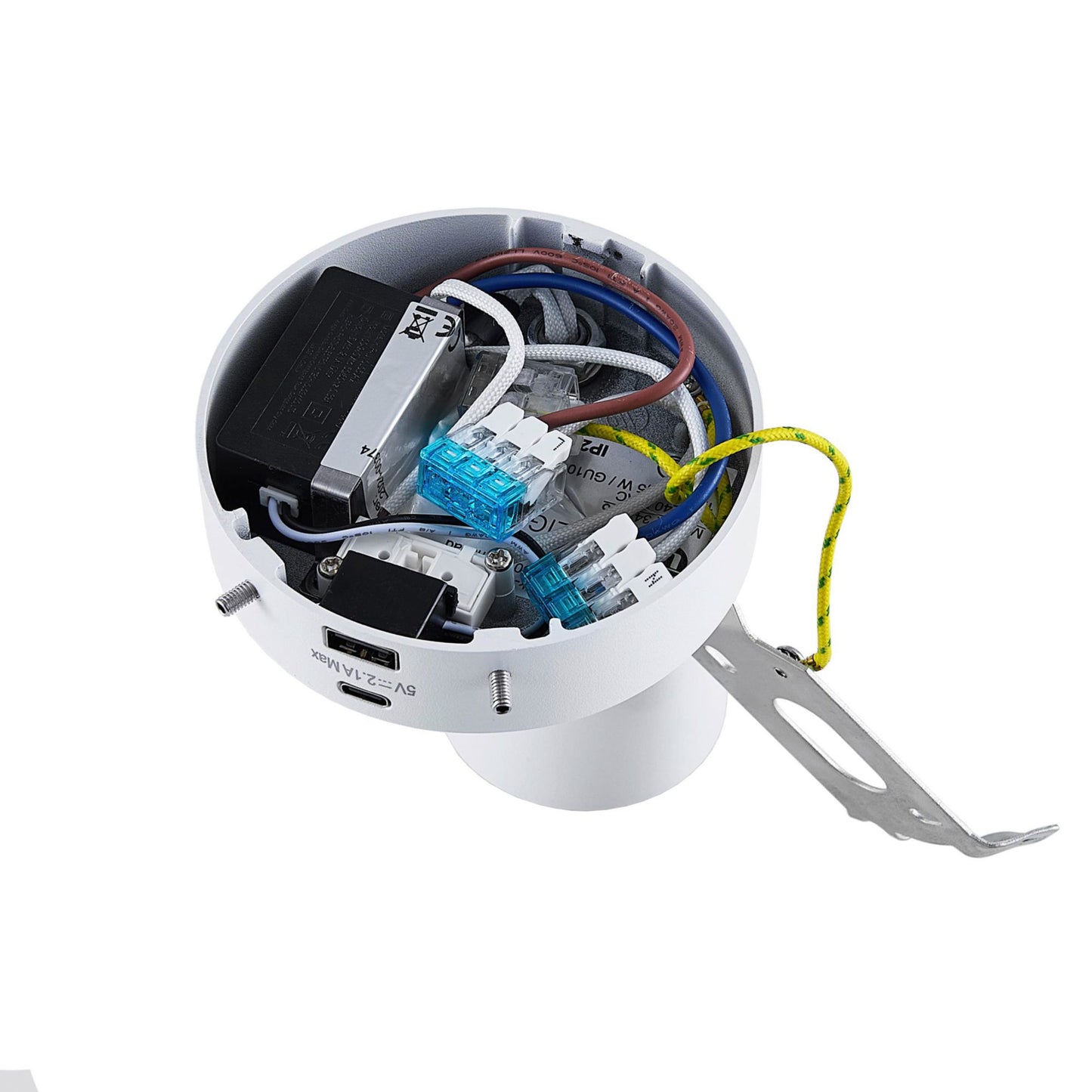 Deko-Light Can Tilt Round USB, 1x 7,5 W GU10, Weiß