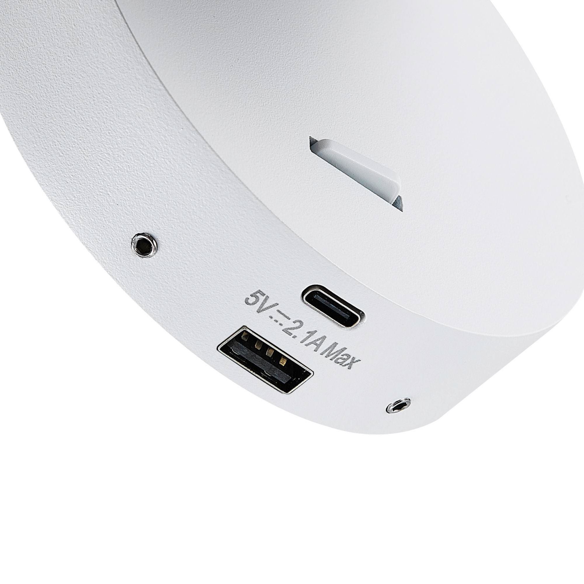 Deko-Light Can Tilt Round USB, 1x 7,5 W GU10, Weiß