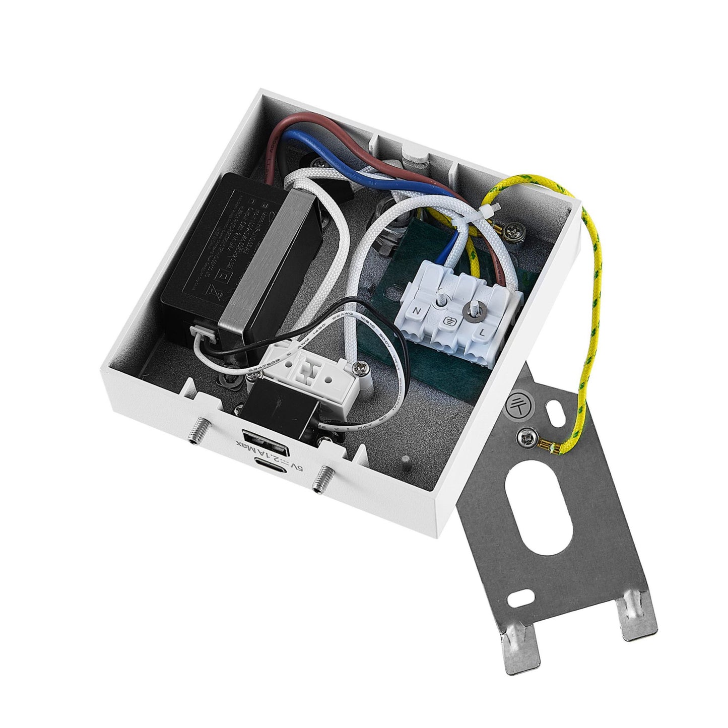 Deko-Light Can Tilt Square USB, 1x 7,5 W GU10, Weiß