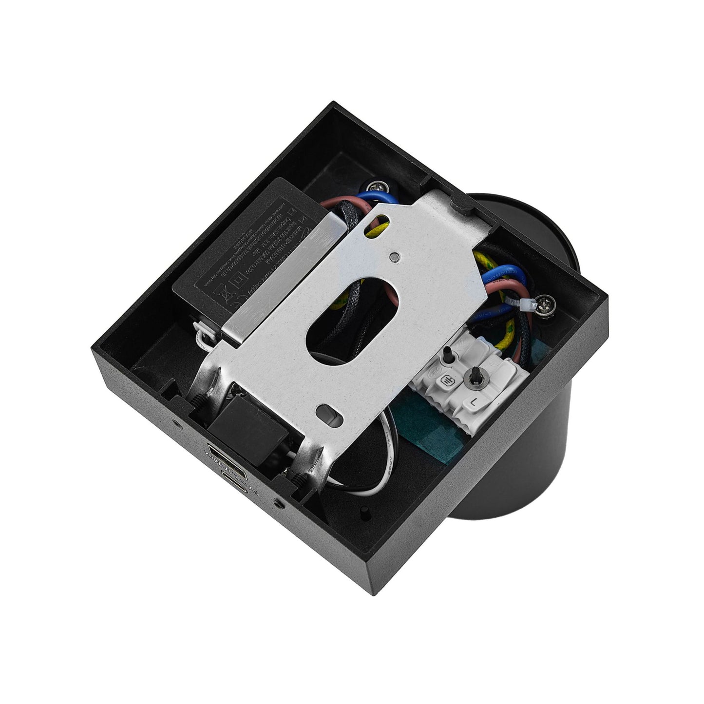 Deko-Light Can Tilt Square USB, 1x 7,5 W GU10, Schwarz