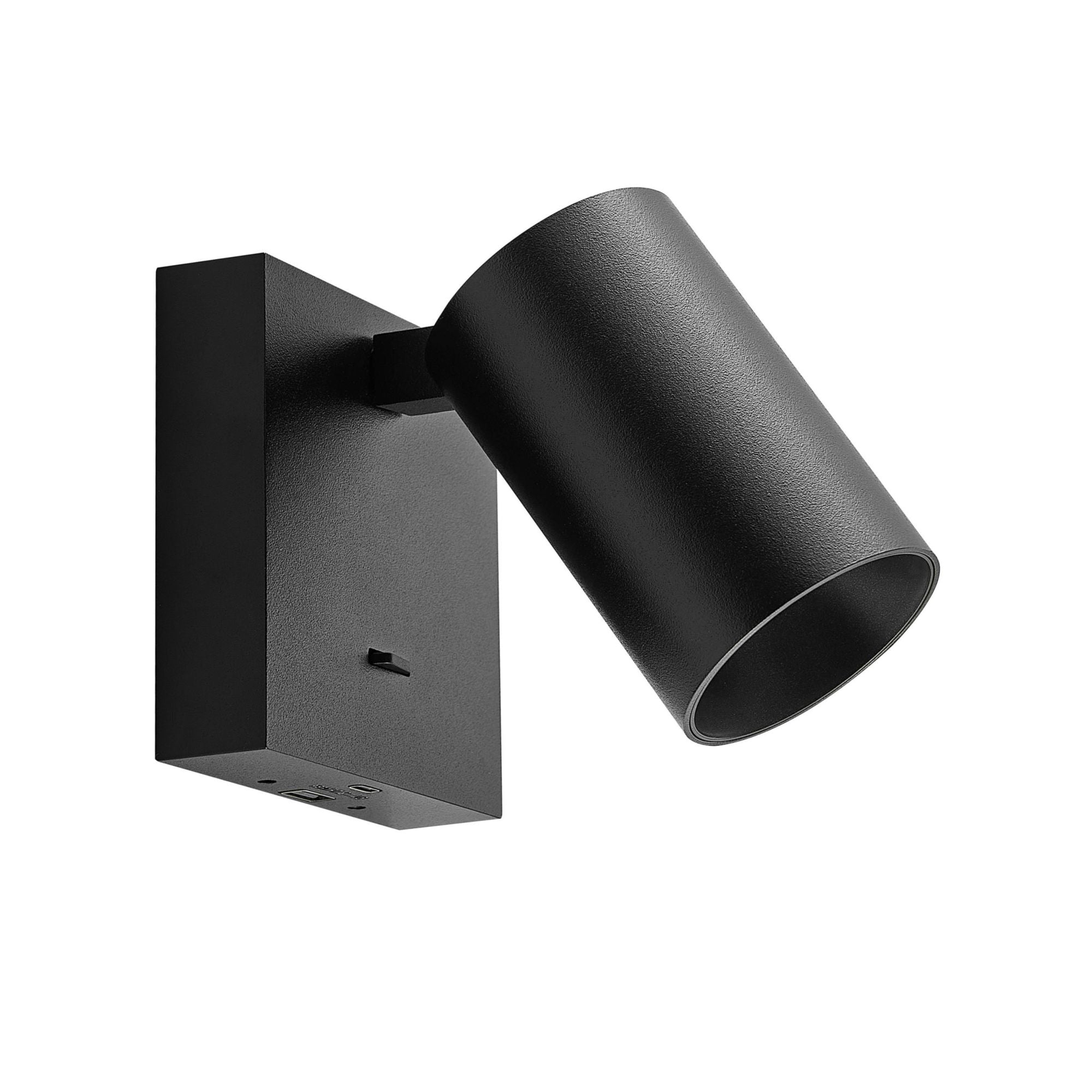 Deko-Light Can Tilt Square USB, 1x 7,5 W GU10, Schwarz