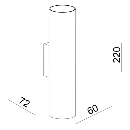 Deko-Light Can IP20 up & down, 2x 7,5 W GU10, Schwarz