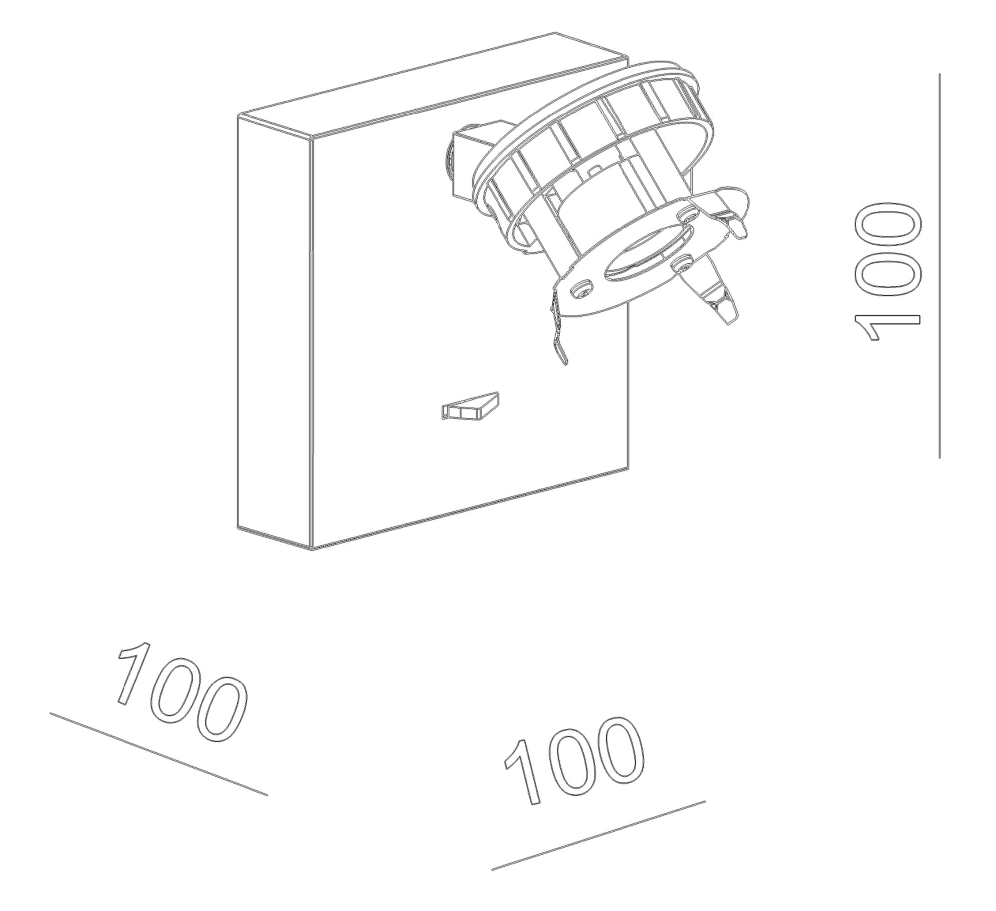 Deko-Light Can Tilt Square USB Base, 1x 7,5 W GU10, Weiß