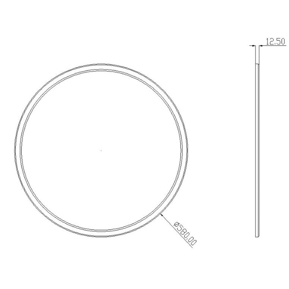 Deko-Light LED Panel transparent rund 53,3W schwarz