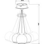 DEKOLIGHT 342100 Pendelleuchte chrom 7xGU10 max50W 342100