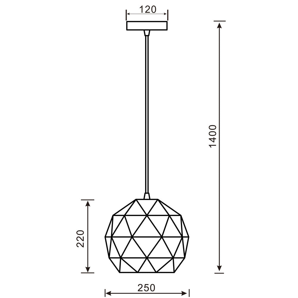 DEKOLIGHT 342129 Pendelleuchte weiß 1xE27 60W 342129