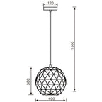 Deko-Light Asterope rund 400  schwarz matt