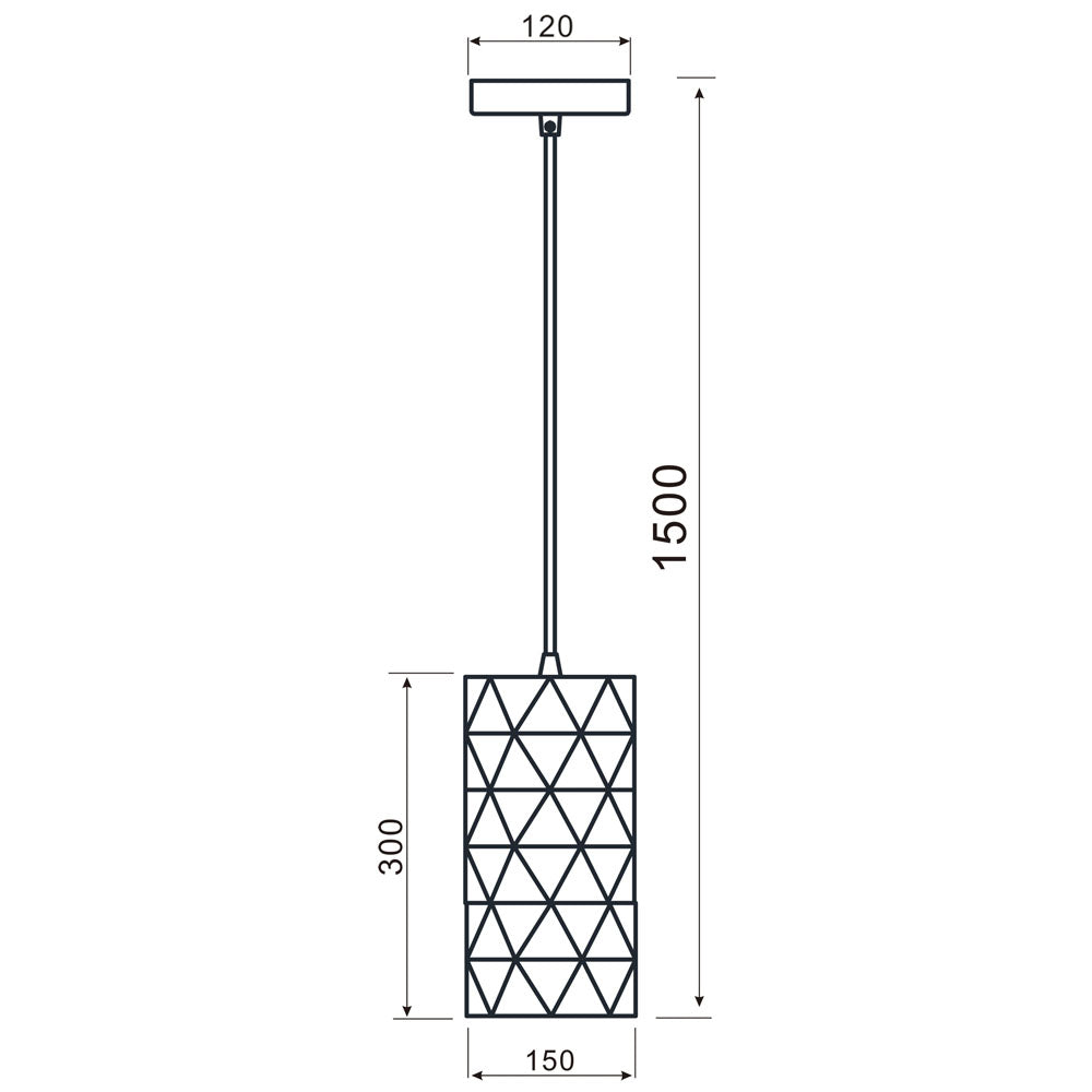DEKOLIGHT 342136 Pendelleuchte schwarz 1xE27 60W 342136
