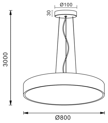 Deko-Light Menkar 800 mm, 90 W, 3000/4000 K, Kaffee