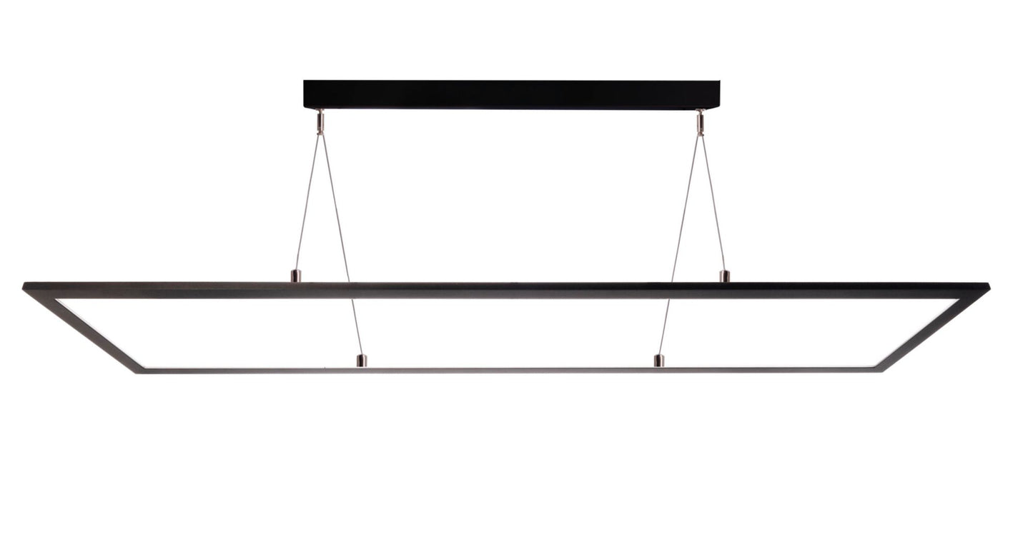Deko-Light LED Panel transparent, Eckig, 50 W, DIM, 3000/4000 K, Schwarz