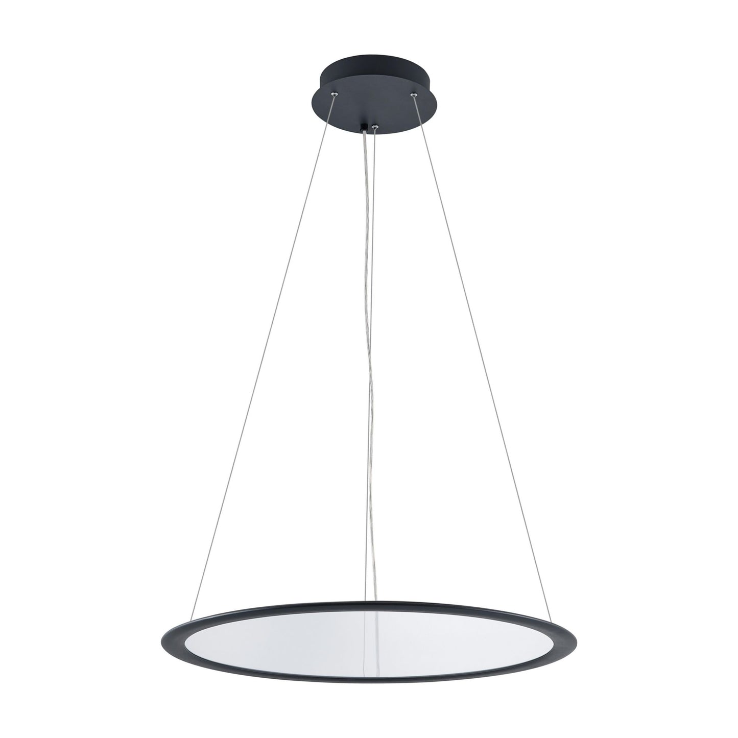 Deko-Light LED Panel, transparent rund, 50 W, DIM, 3000/3500/4000 K, Schwarz
