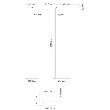 DEKO-LIGHT Stehleuchte Office One 4000K 40W 6500lm 343018