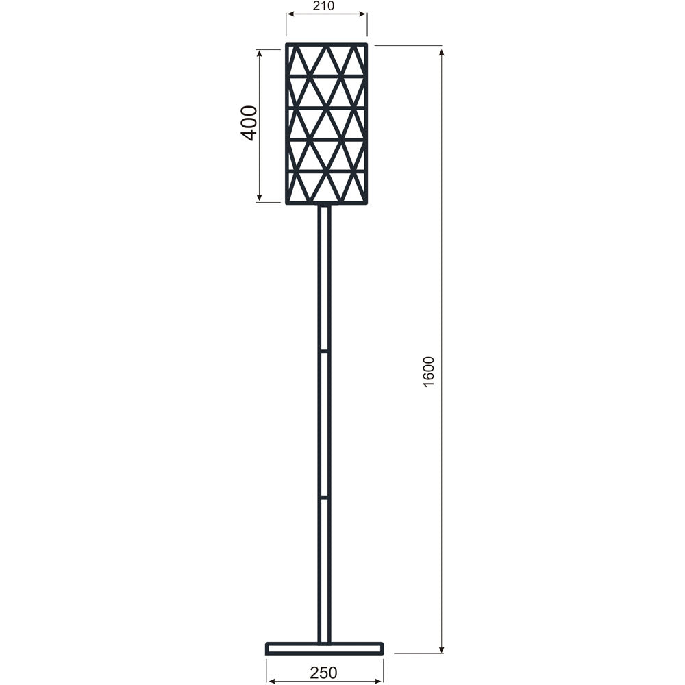 DEKOLIGHT 343021 Stehleuchte schwarz 1xE27 100W 343021