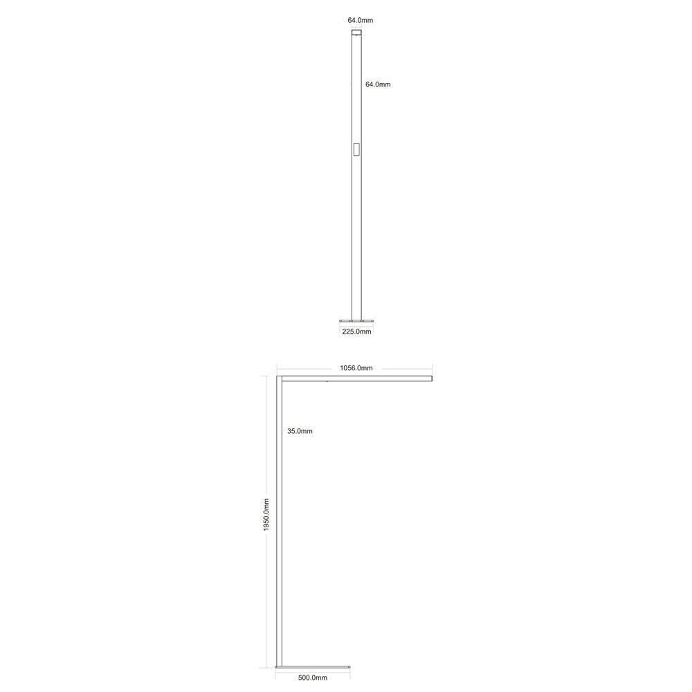 DEKOLIGHT Deko-Light Stehleuchte, Office Three Mot 343024