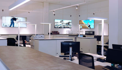 Deko-Light Office One Motion 80W Weißaluminium RAL 9006