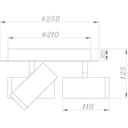 DEKO-LIGHT 348035 LED Deckenaufbl. ws.matt ww. 16W 348035
