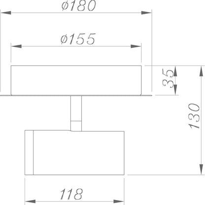 DEKO-LIGHT 348036 LED Deckenaufbl. ws.matt ww. 7W 348036