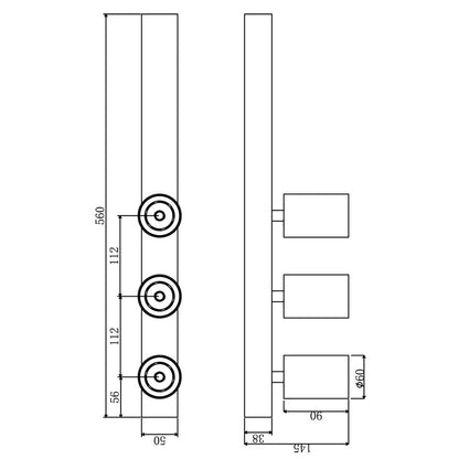 DEKOLIGHT 348044 Deckenaufbauleuchte Klara III 348044
