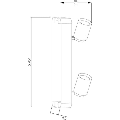 DEKOLIGHT 348074 Deckenaufbauleuchte Librae Linear 348074