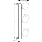 DEKOLIGHT 348075 Deckenaufbauleuchte Librae Linear 348075