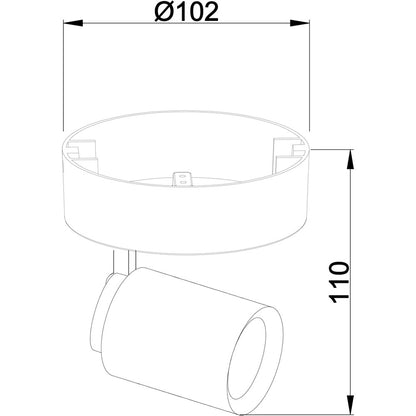 DEKOLIGHT 348076 Deckenaufbauleuchte Librae Round 348076