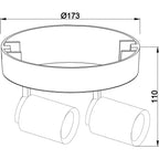 DEKOLIGHT 348077 Deckenaufbauleuchte Librae Round 348077