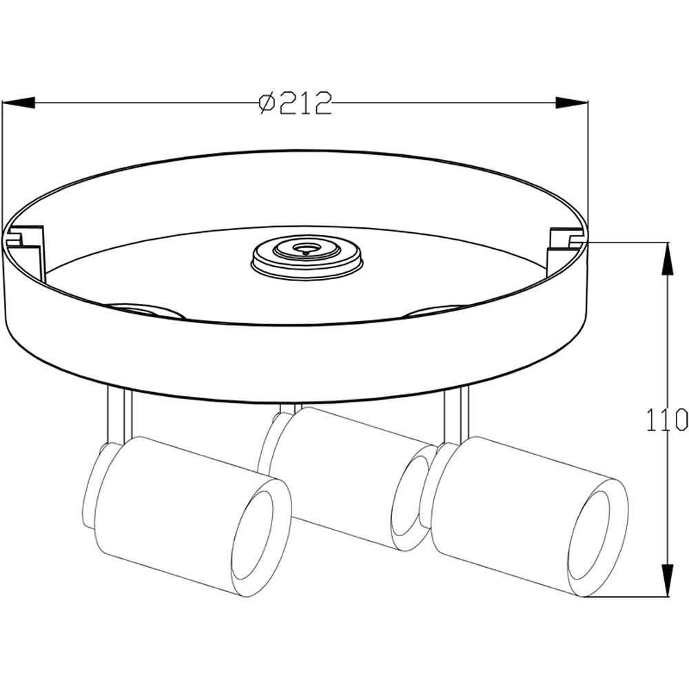 DEKOLIGHT 348078 Deckenaufbauleuchte Librae Round 348078