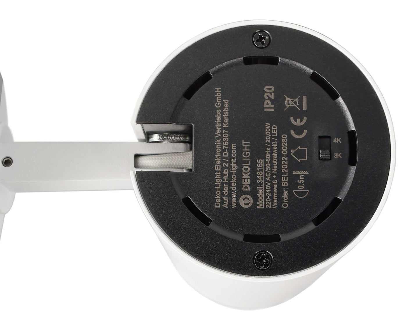 Deko-Light Lucea 20 CCT, Tilt, 20 W, DIM, 3000/4000 K, Weiß