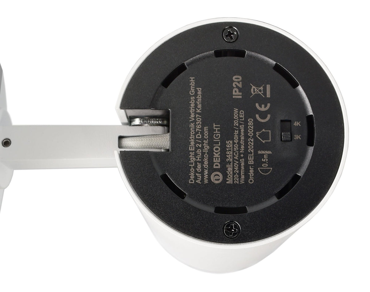 Deko-Light Lucea 20 CCT, Tilt, 20 W, DIM, 3000/4000 K, Weiß