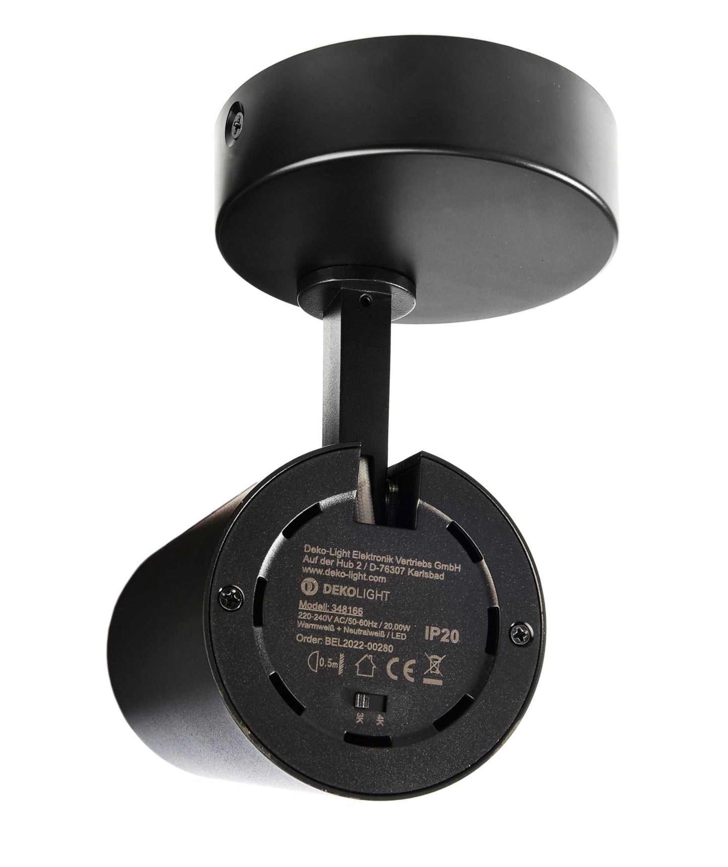 Deko-Light Lucea 15 CCT, Tilt, 15 W, DIM, 3000/4000 K, Schwarz