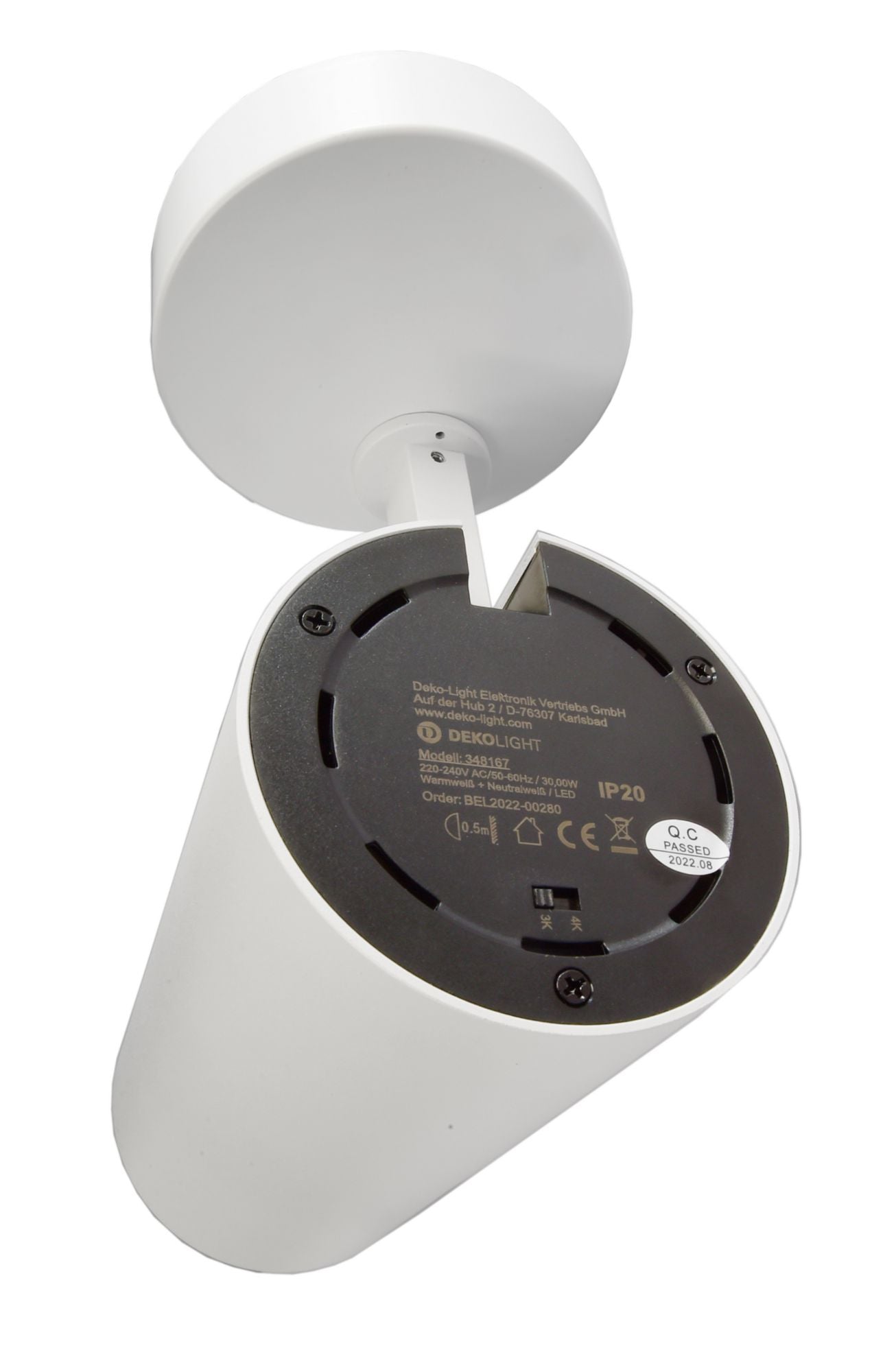 Deko-Light Lucea 30 CCT, Tilt, 30 W, DIM, 3000/4000 K, Weiß