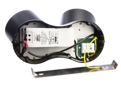 Deko-Light Uni 2 Double Tilt, 20 W, DIM, 3000 K, Schwarz
