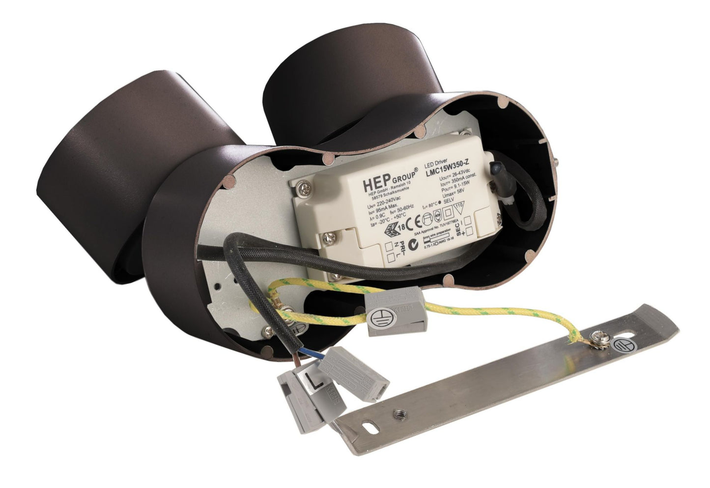 Deko-Light Uni 2 Mini Double Tilt, 15 W, DIM, 3000 K, Schwarz