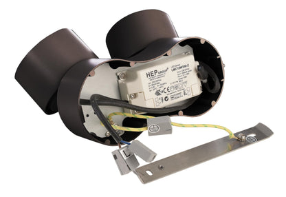 Deko-Light Uni 2 Mini Double Tilt, 15 W, DIM, 3000 K, Schwarz