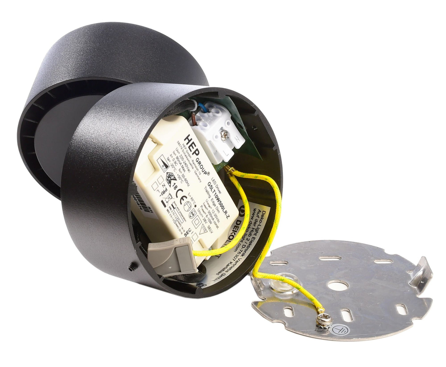 Deko-Light Uni 2 Tilt, 12 W, DIM, 3000 K, Schwarz