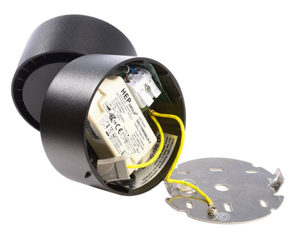 Deko-Light Uni 2 Tilt, 12 W, DIM, 3000 K, Schwarz