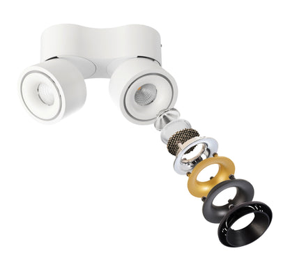 Deko-Light Uni 2 Mini Double, Tilt, 21 W, DIM, 2700 K, Weiß