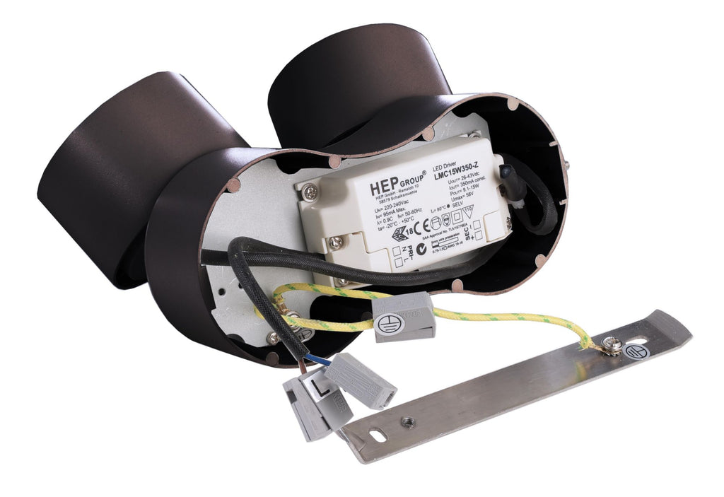 Deko-Light Uni 2 Mini Double, Tilt, 21 W, DIM, 2700 K, Schwarz