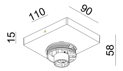 Deko-Light Can Tilt Square Base, 1x 7,5 W GU10, Weiß