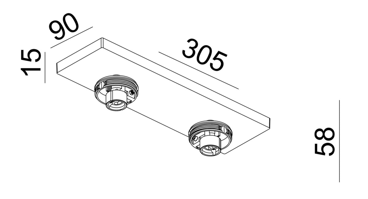 Deko-Light Can Tilt Square Base, 2x 7,5 W GU10, Weiß