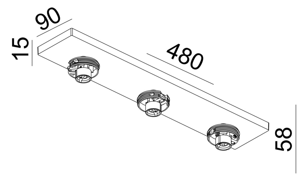Deko-Light Can Tilt Square Base, 3x 7,5 W GU10, Weiß