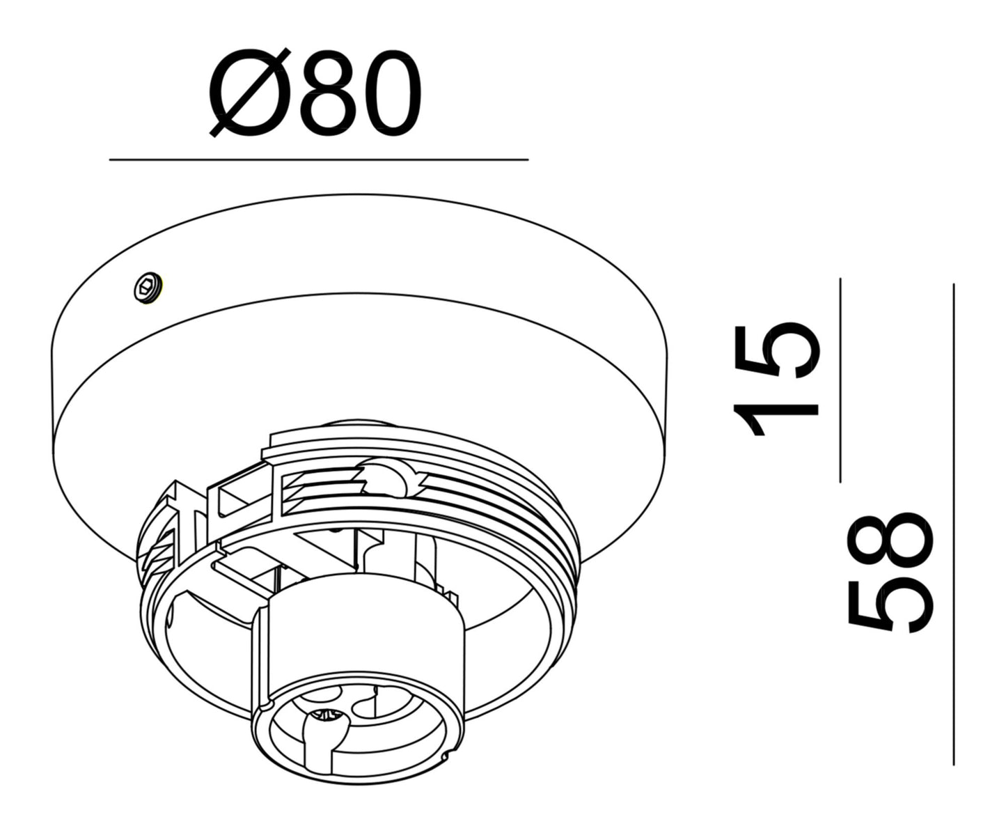 Deko-Light Can Tilt Round Base, 1x 7,5 W GU10, Schwarz