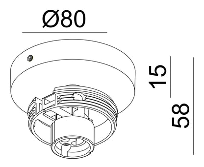 Deko-Light Can Tilt Round Base, 1x 7,5 W GU10, Schwarz